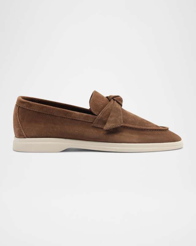 Calrita Suede Knotted Loafers